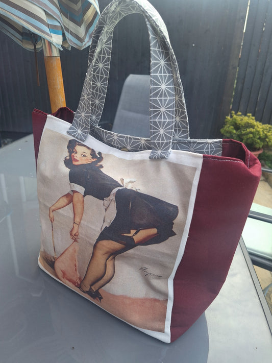 The Retro Pin Up Bag - Handmade Upcycled Handbag